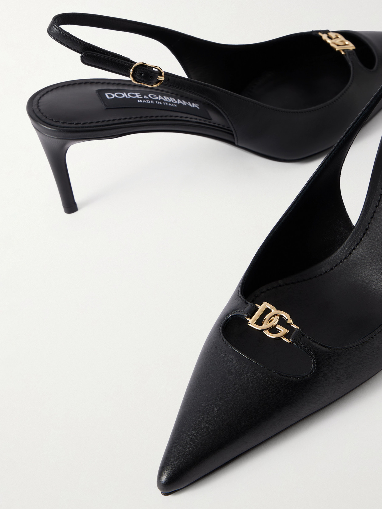 Embellished Leather Slingback