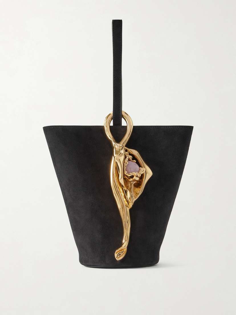 Chloé Eden Treasure Embellished Suede Tote Bag