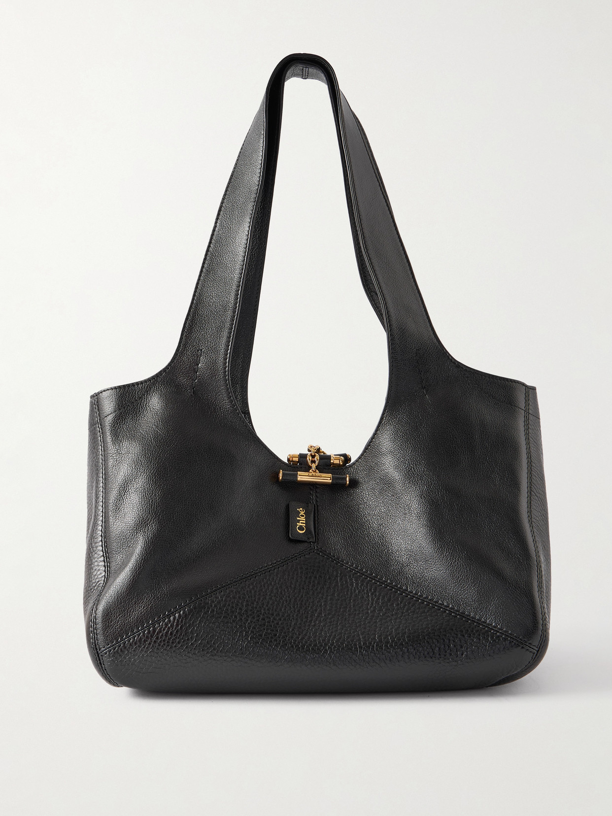 Chloé Balloon Leather Tote In Black