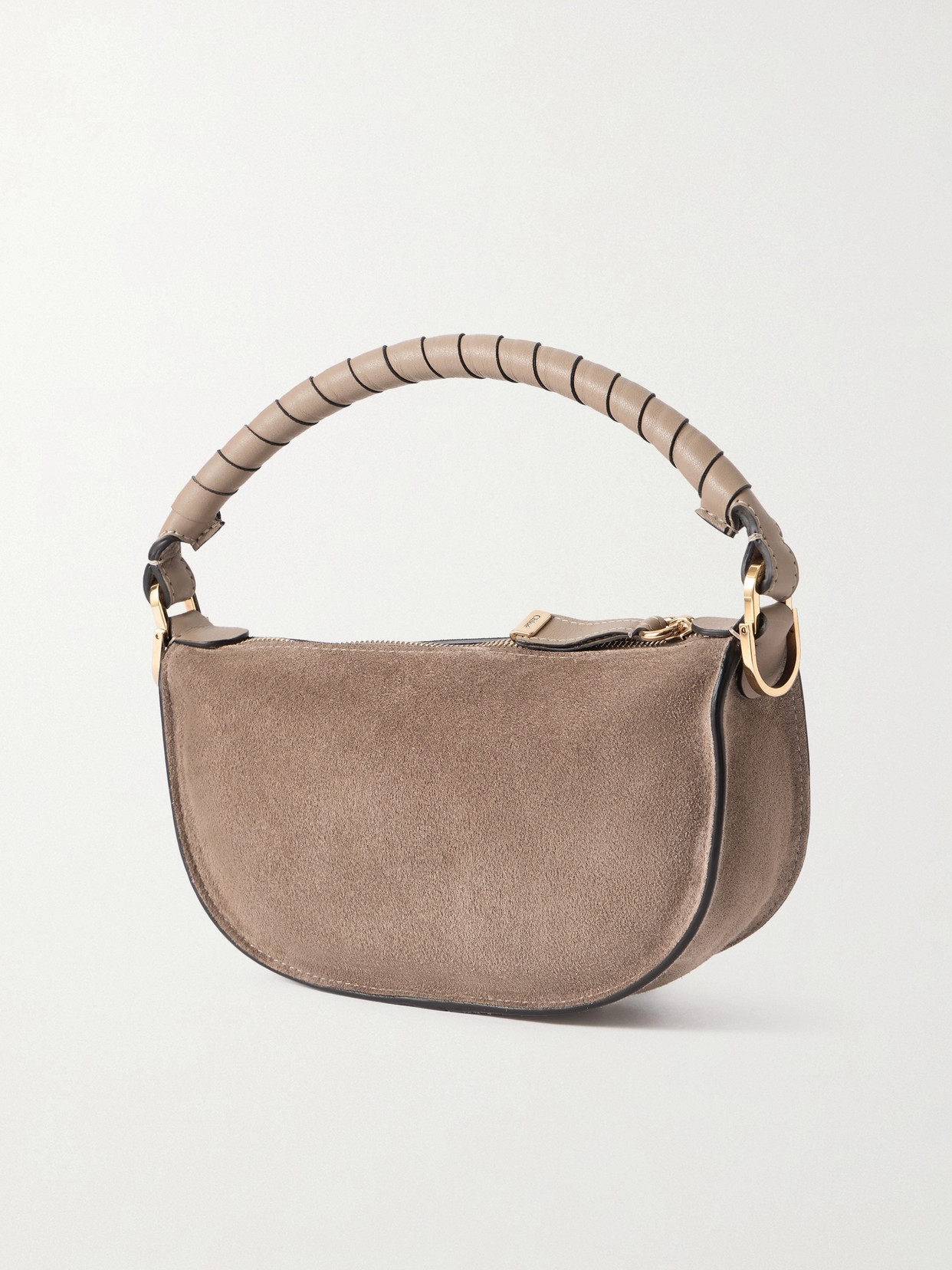 Chloé Marcie Suede Shoulder Bag In Brown