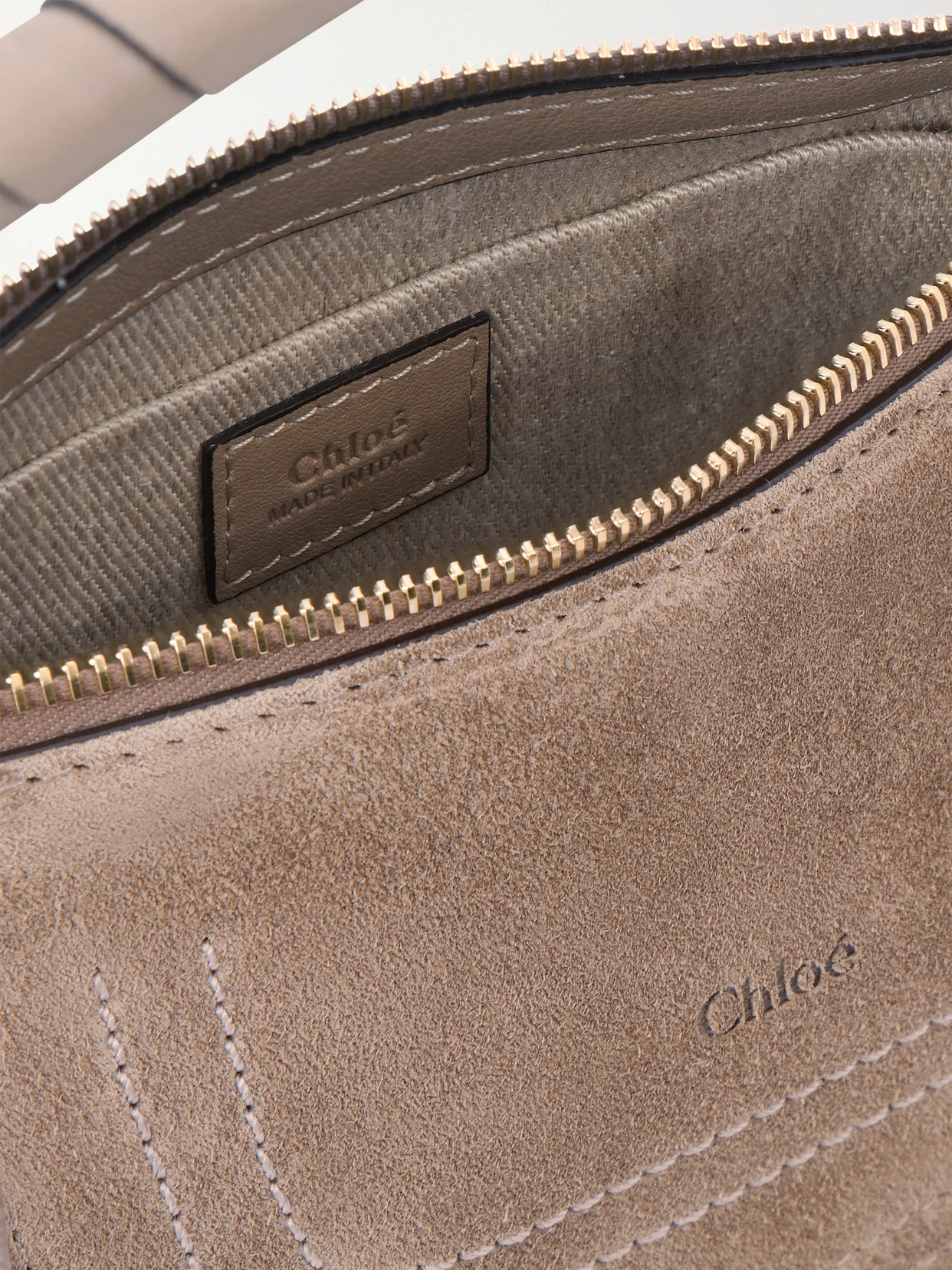 Chloé Marcie Suede Shoulder Bag In Brown