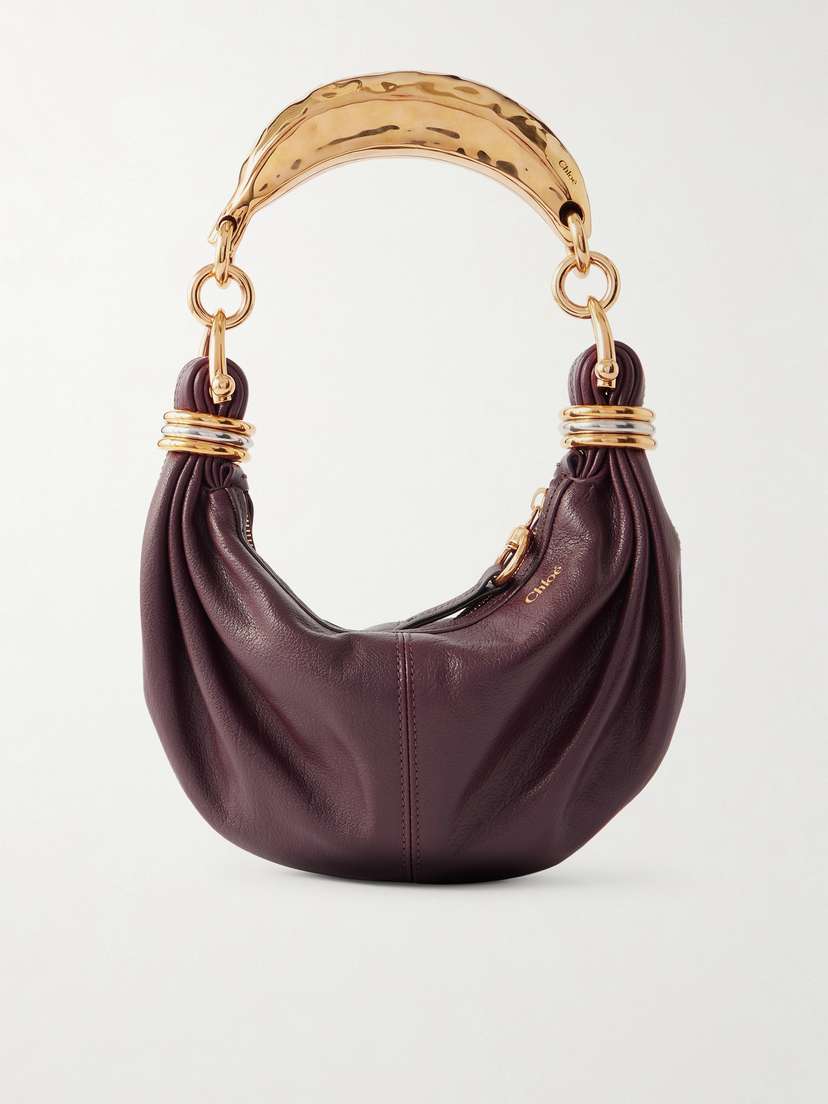 Chloé Bracelet Embellished Textured-leather Shoulder Bag