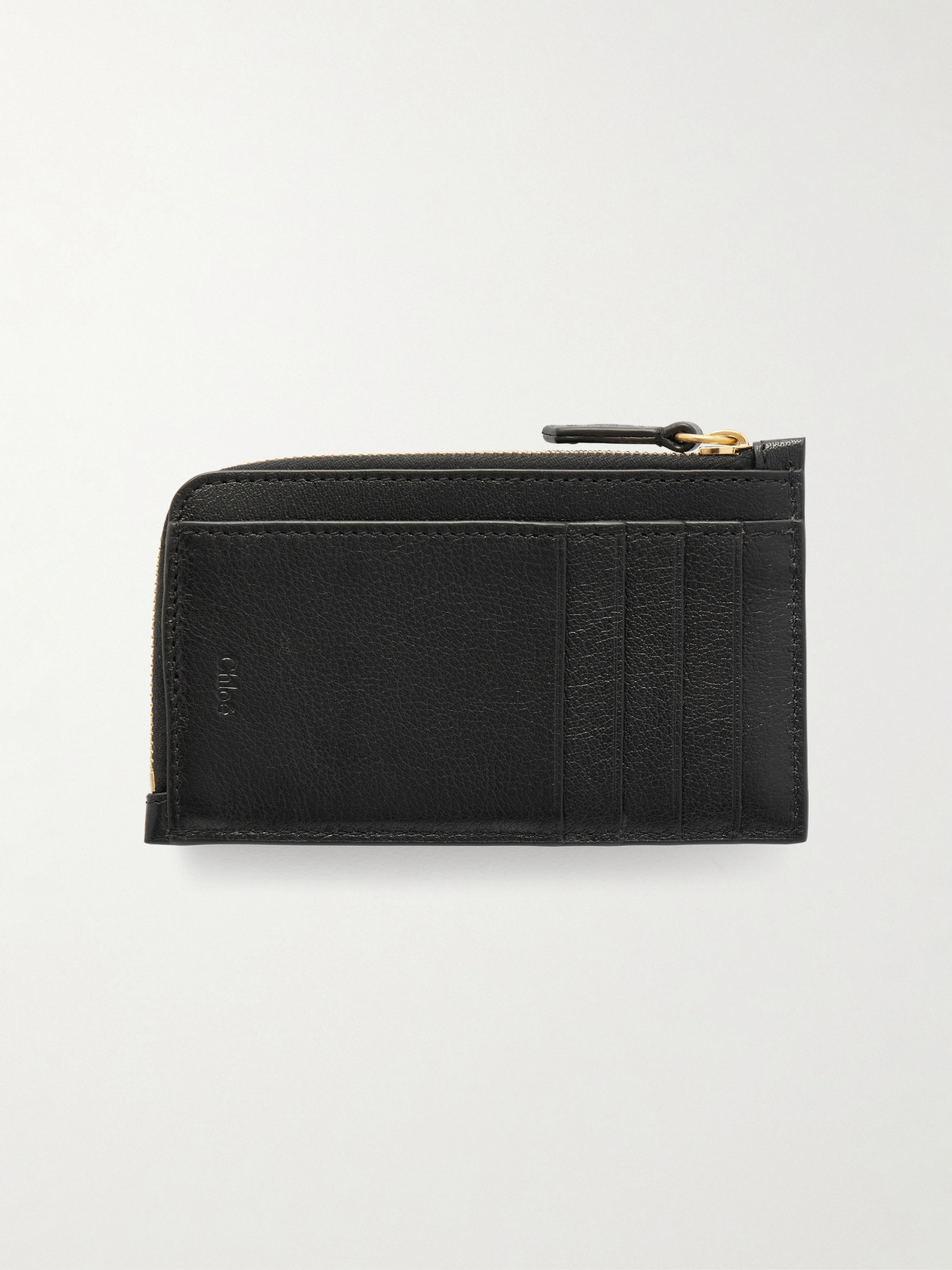 Chloé Paddington Embellished Leather Cardholder In Black