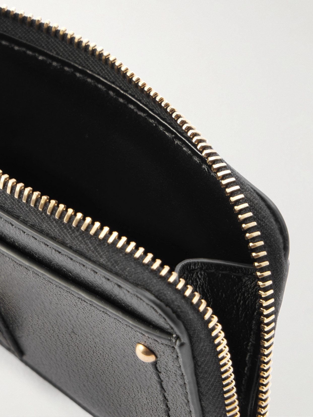 Chloé Paddington Embellished Leather Cardholder In Black