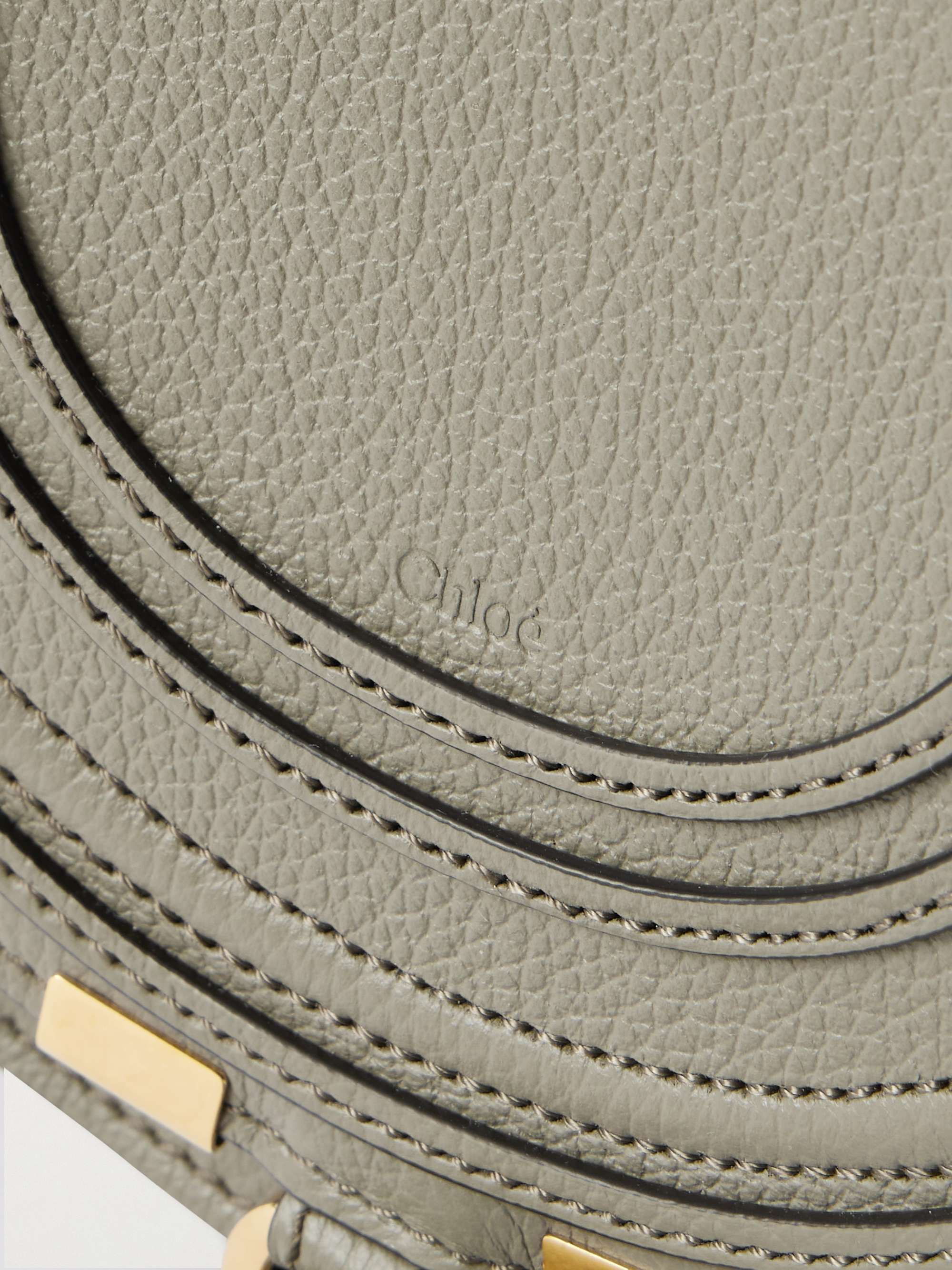 CHLOÉ + NET SUSTAIN Marcie mini textured-leather shoulder bag