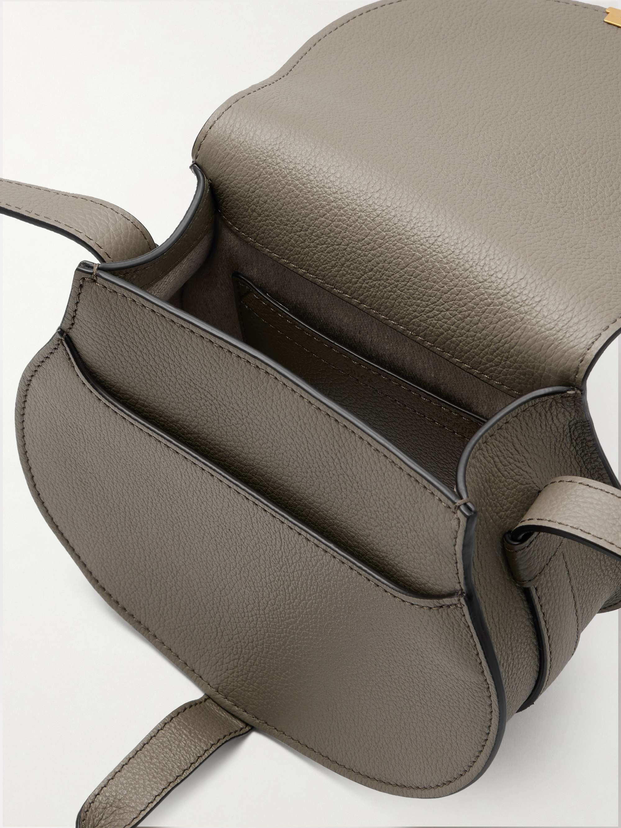 CHLOÉ + NET SUSTAIN Marcie mini textured-leather shoulder bag