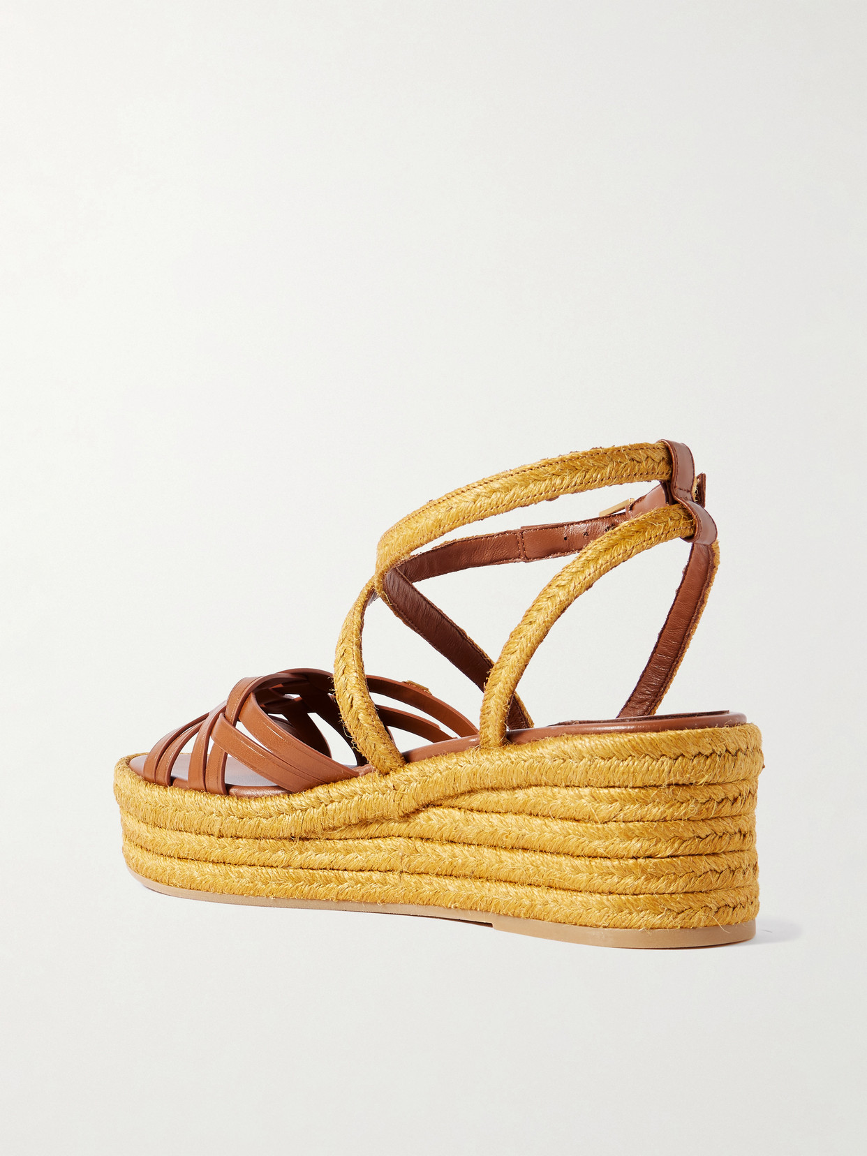 Garavani - Bribri 60 Leather Platform Espadrille Sandals