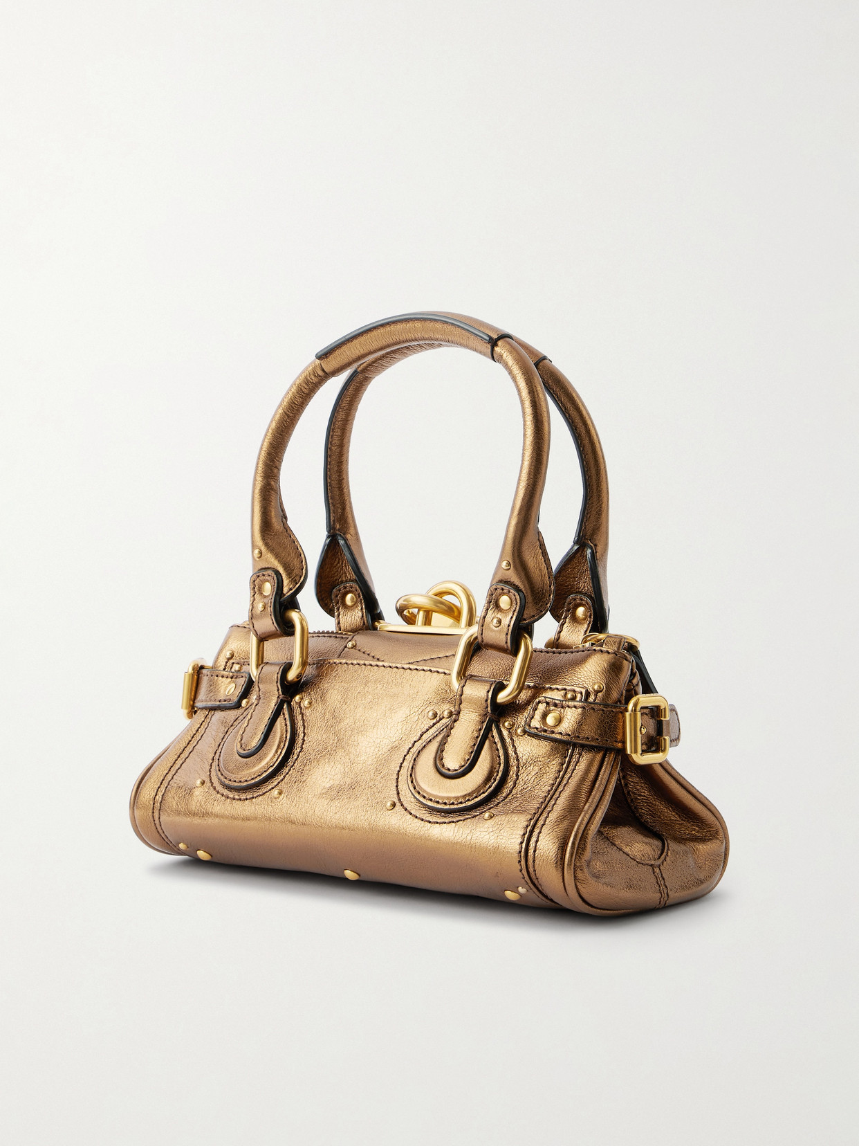 Chloé - Paddington Embellished Crinkled-Leather Tote