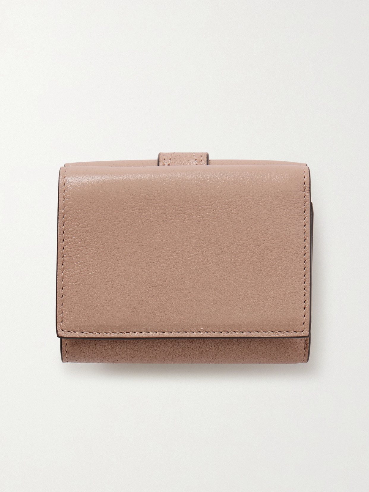 Chloé Paddington Embellished Textured-leather Cardholder In Brown