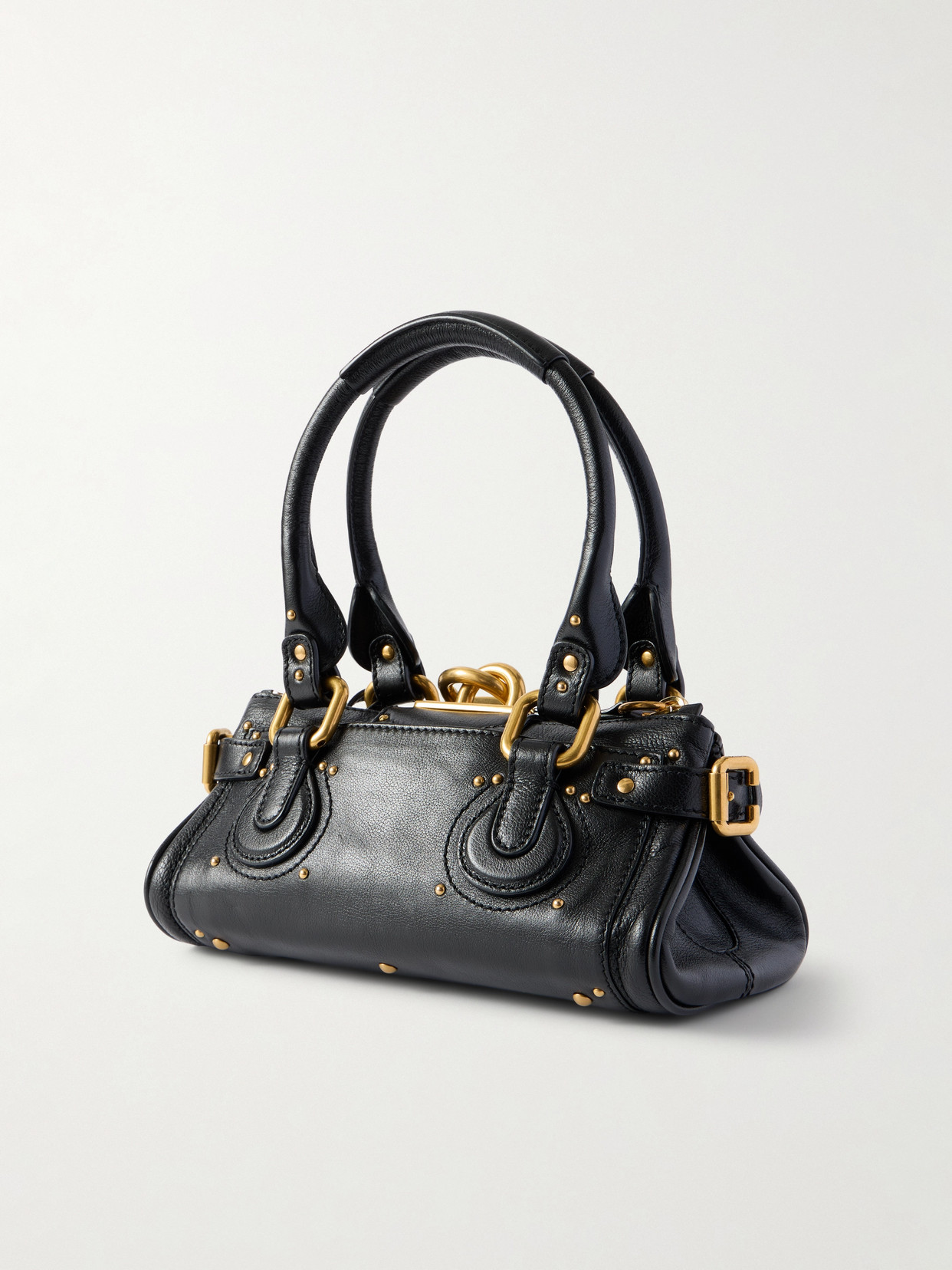 Chloé Paddington Bag In Grained Buffalo Leather In Black