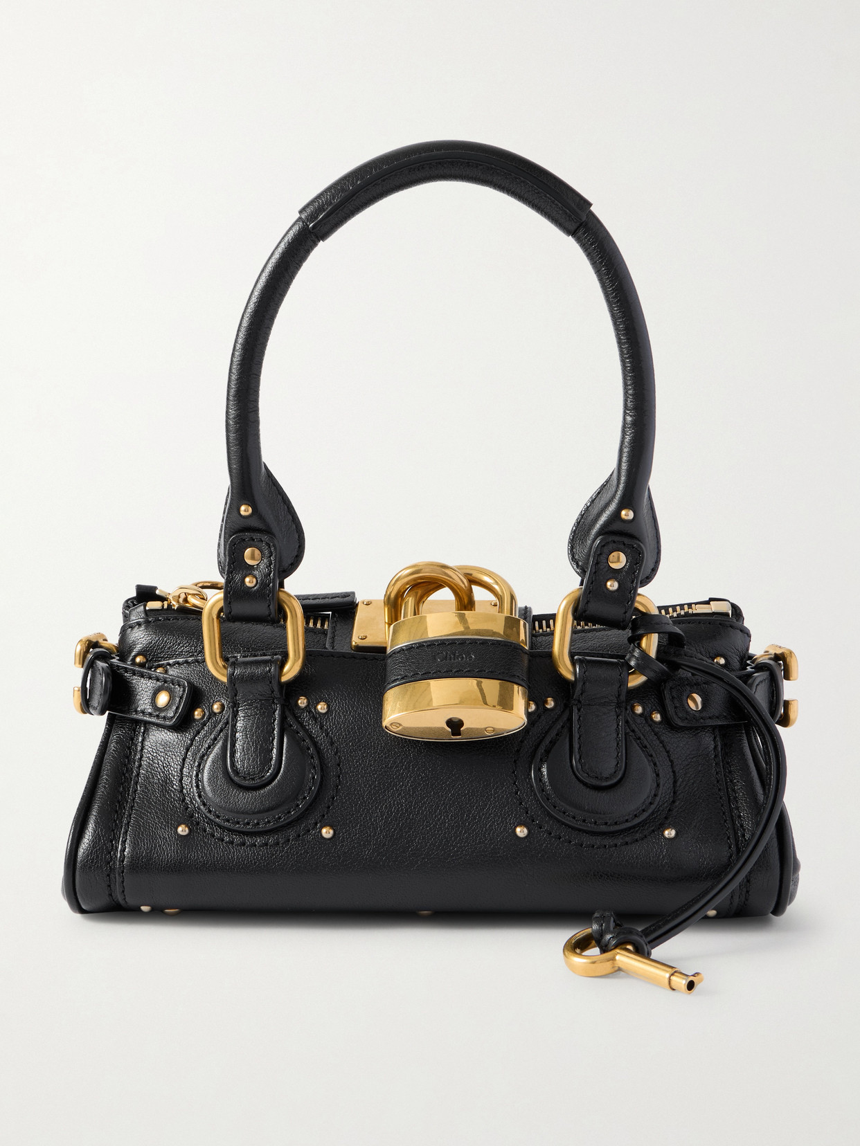 Chloé Paddington Bag In Grained Buffalo Leather In Black