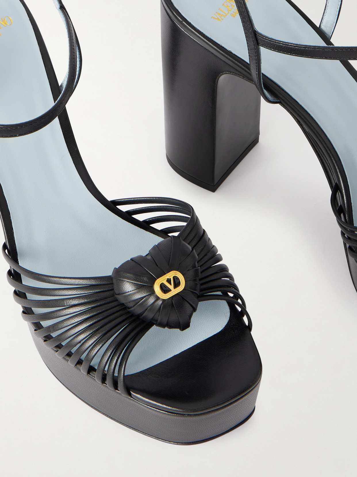 Valentino Garavani Sandal Royal Platform Sandal In Kidskin 115mm Woman Black 40.5 In Black