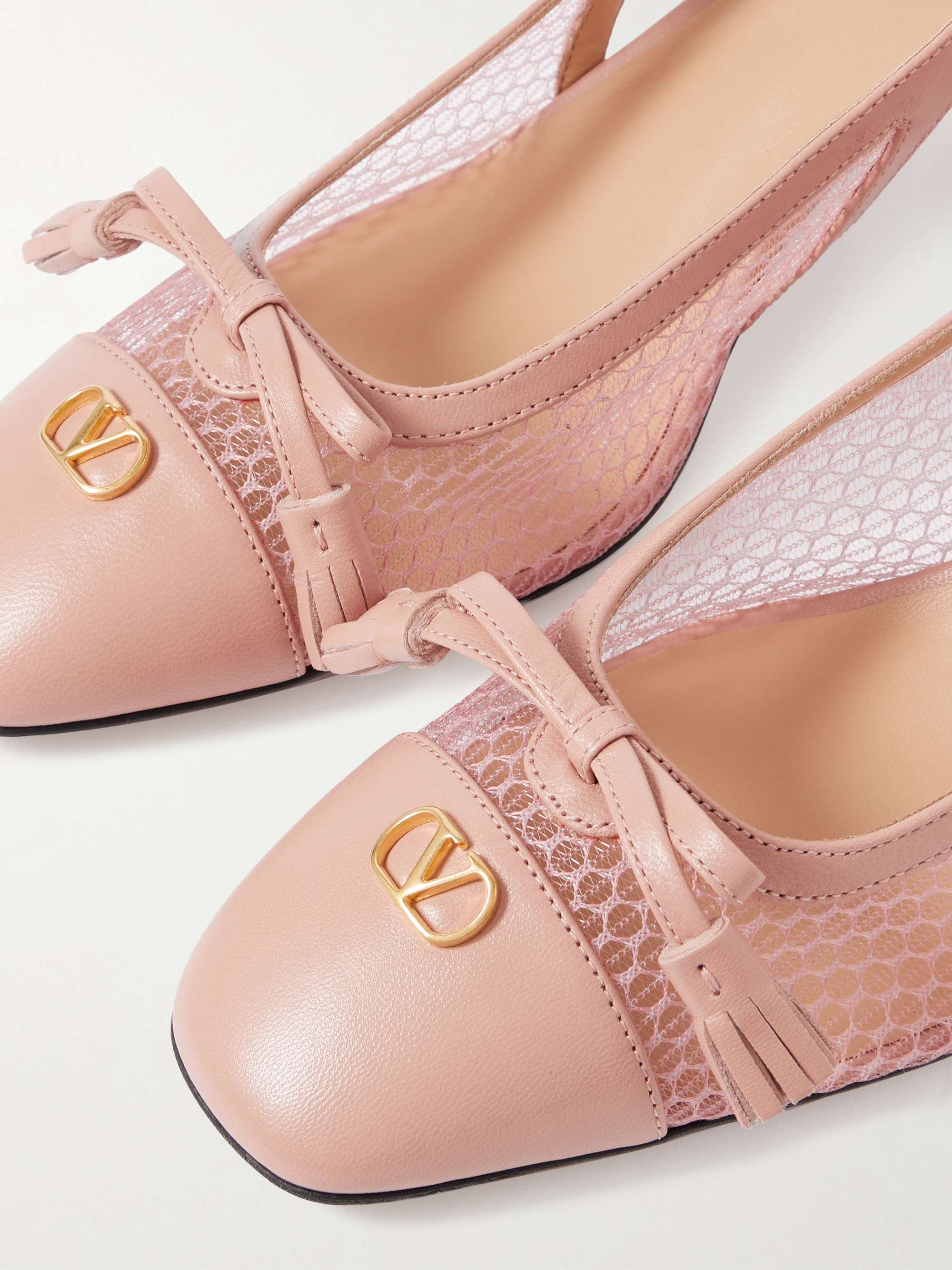 VALENTINO GARAVANI Valet Du Roi 60 tasseled leather and mesh