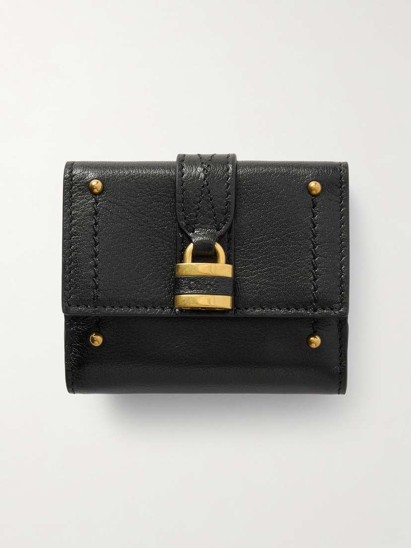 Chloé Paddington Embellished Textured-leather Cardholder