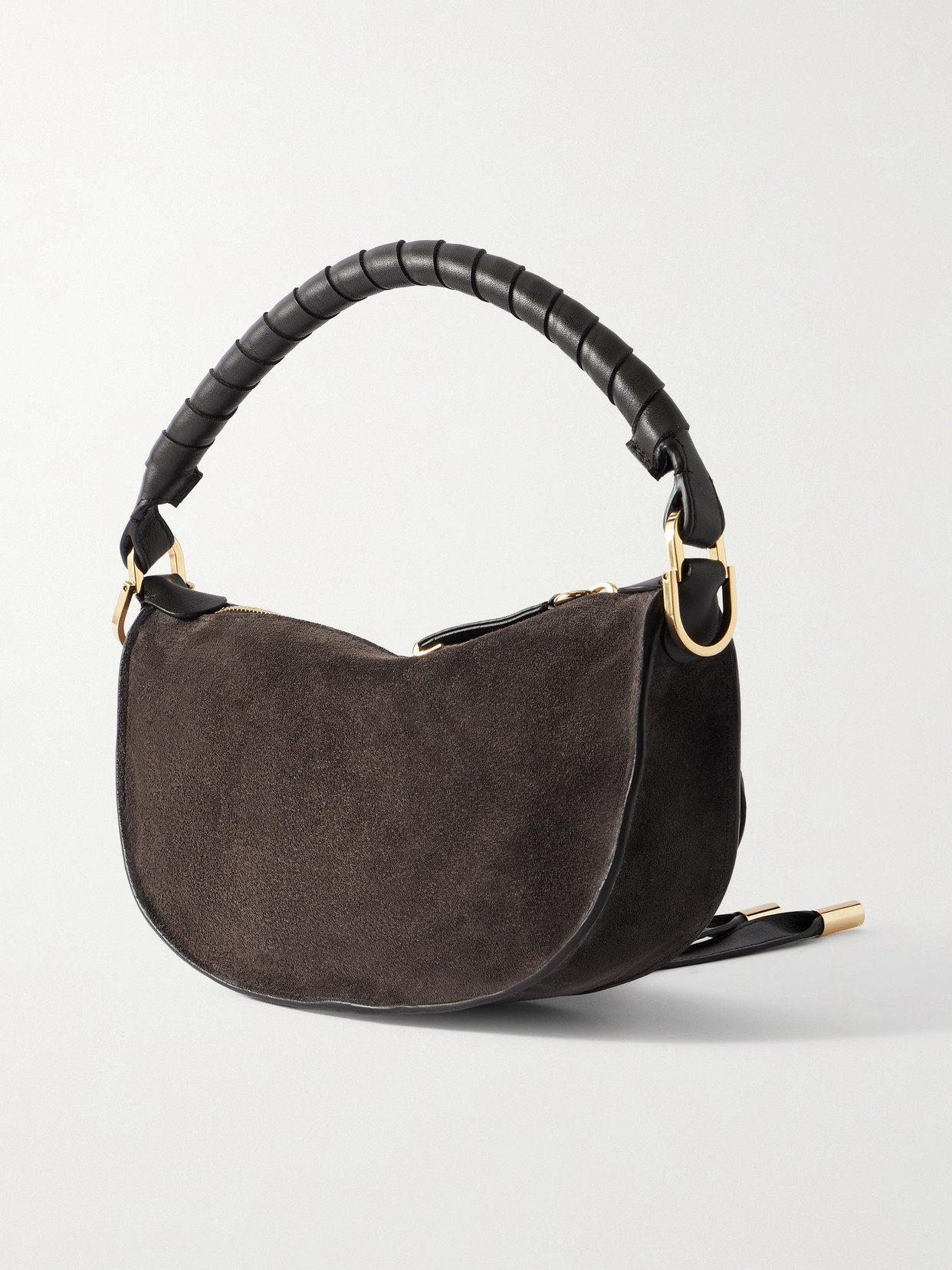 Chloé Marcie Suede Shoulder Bag In Brown