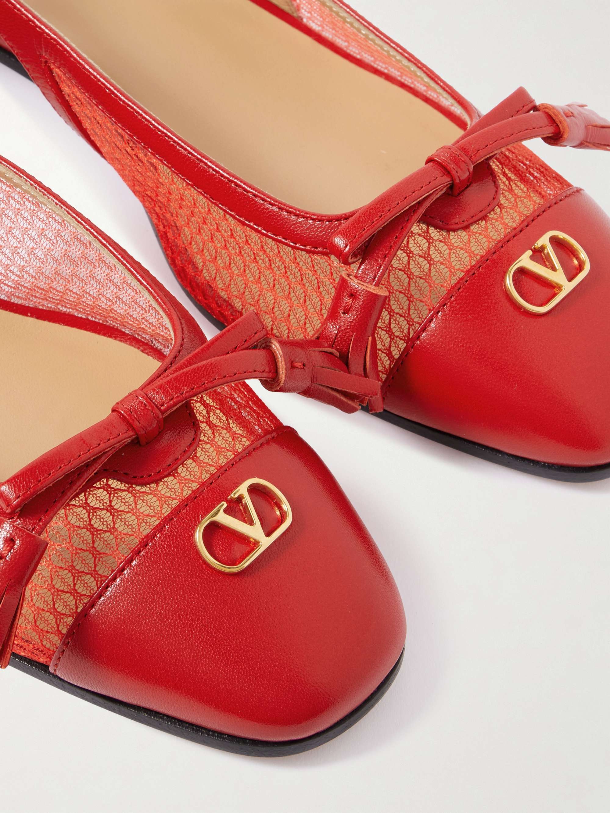 VALENTINO GARAVANI Valet Du Roi 25 tasseled leather and mesh