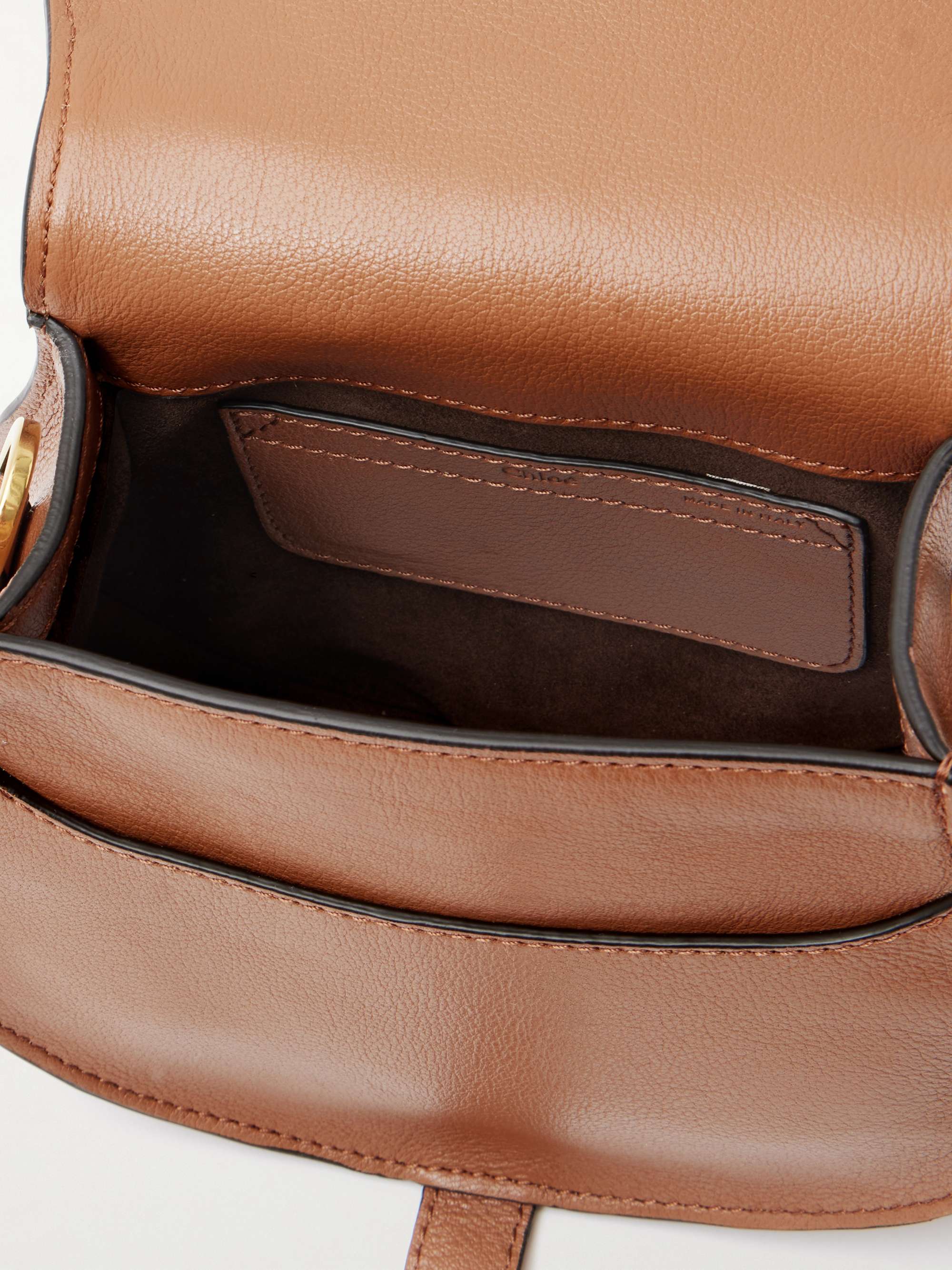 CHLOÉ Marcie patchwork leather and suede shoulder bag | NET-A-PORTER
