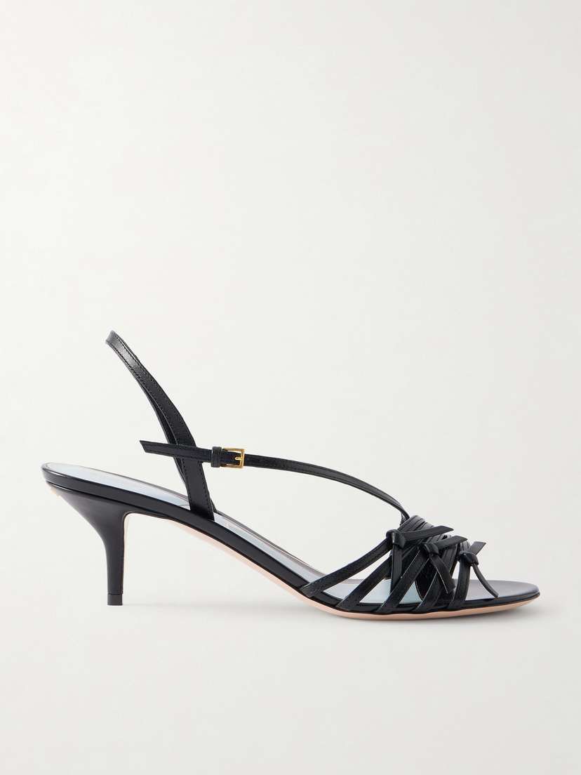 Valentino Garavani Vg Nodine 55 Bow-detailed Leather Slingback Sandals