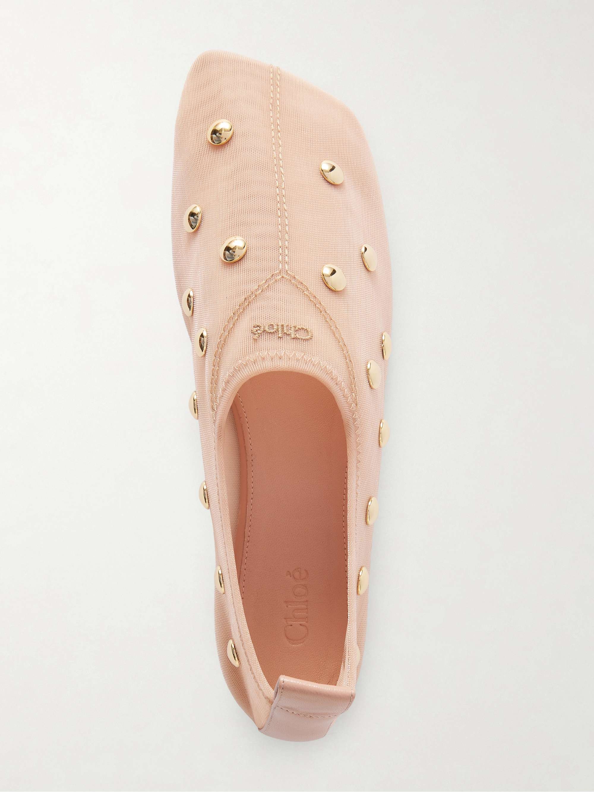CHLOÉ Rita studded mesh flats | NET-A-PORTER CHLOÉ Rita studded mesh flats | NET-A-PORTER
