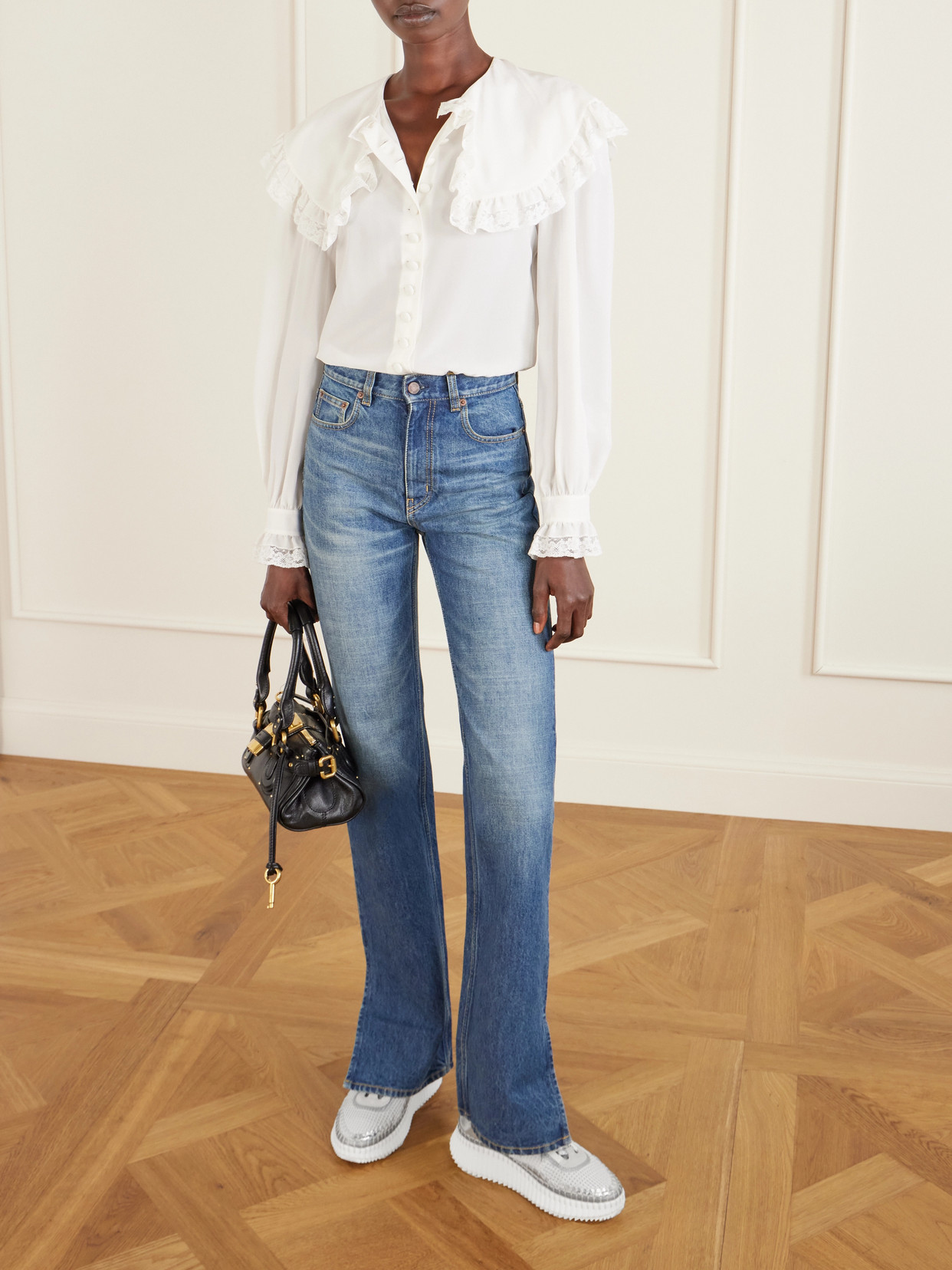 Chloé Chloe Women Multicolor Fabric Nama Sneakers In Animal Print