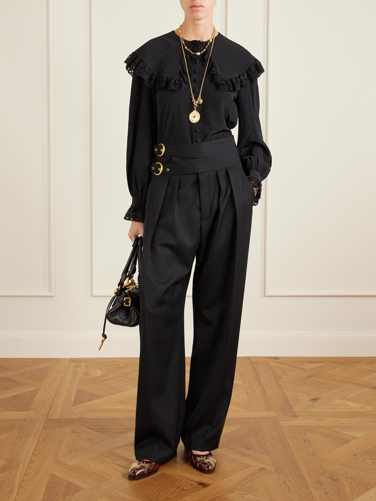 Chloé Susanna Studded Leather Mary Jane Pumps In Multi