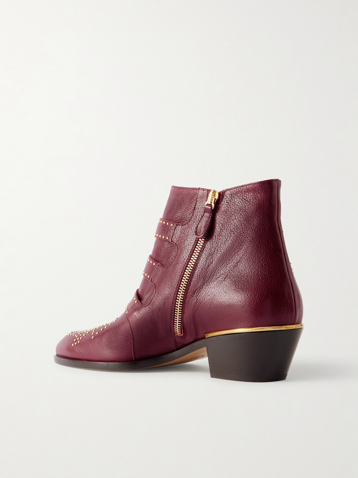 Chloé 40mm Susanna Studded Leather Ankle Boots In Multi