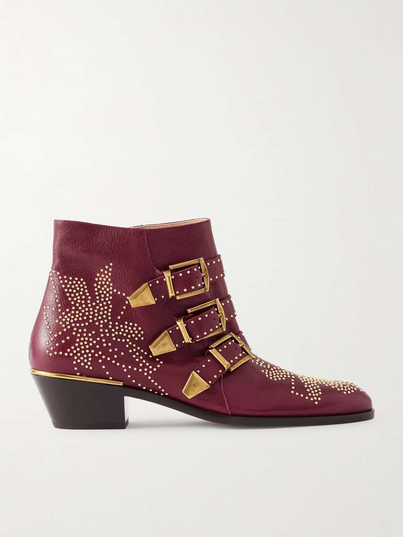 Chloé Susanna Studded Leather Ankle Boots
