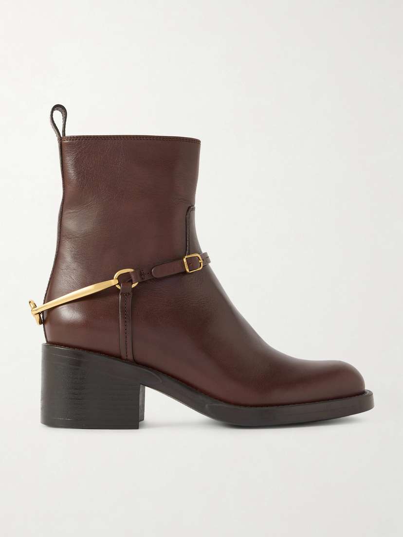 Chloé Dakota Embellished Leather Ankle Boots