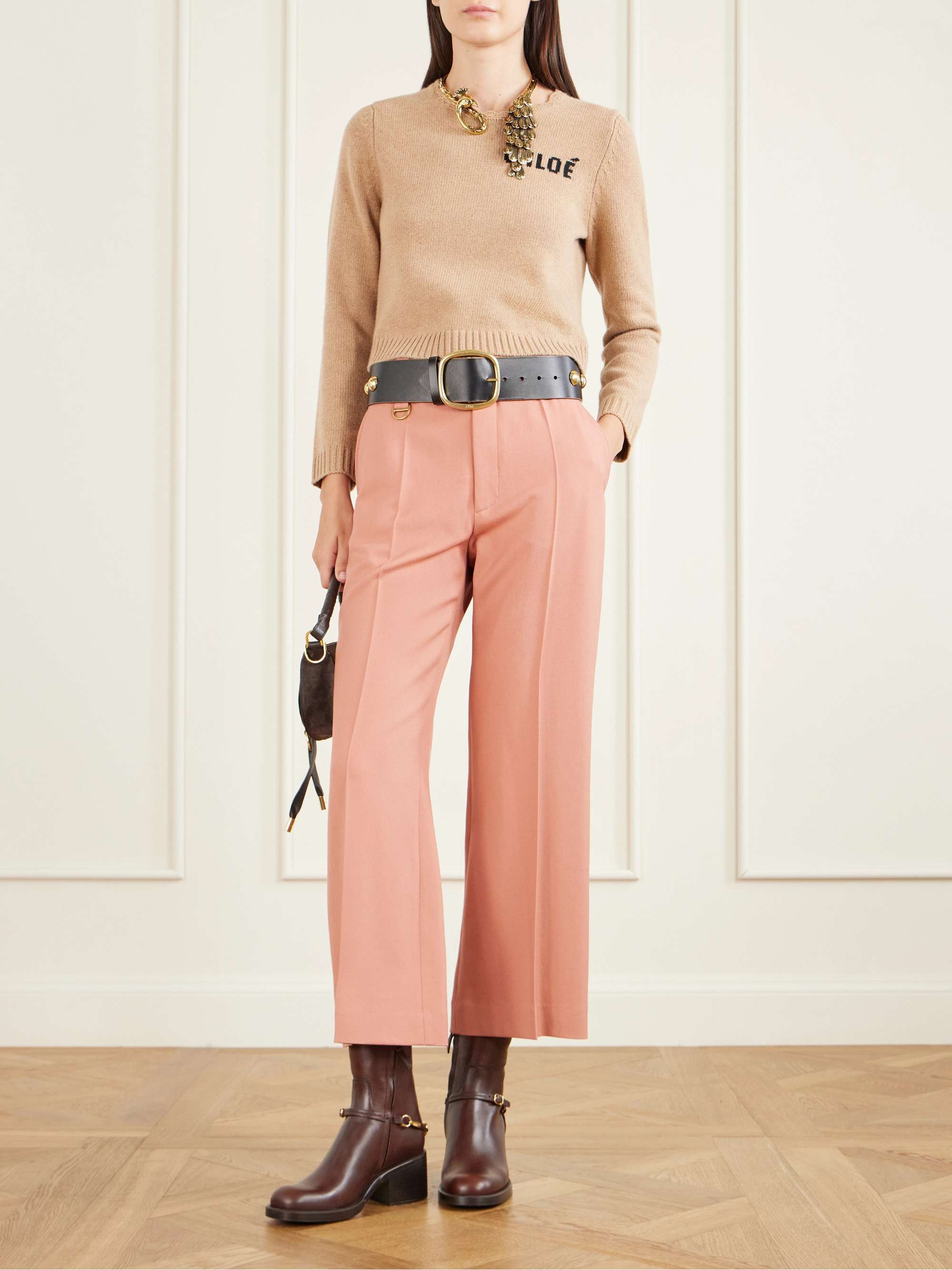 CHLOÉ Dakota embellished leather ankle boots | NET-A-PORTER