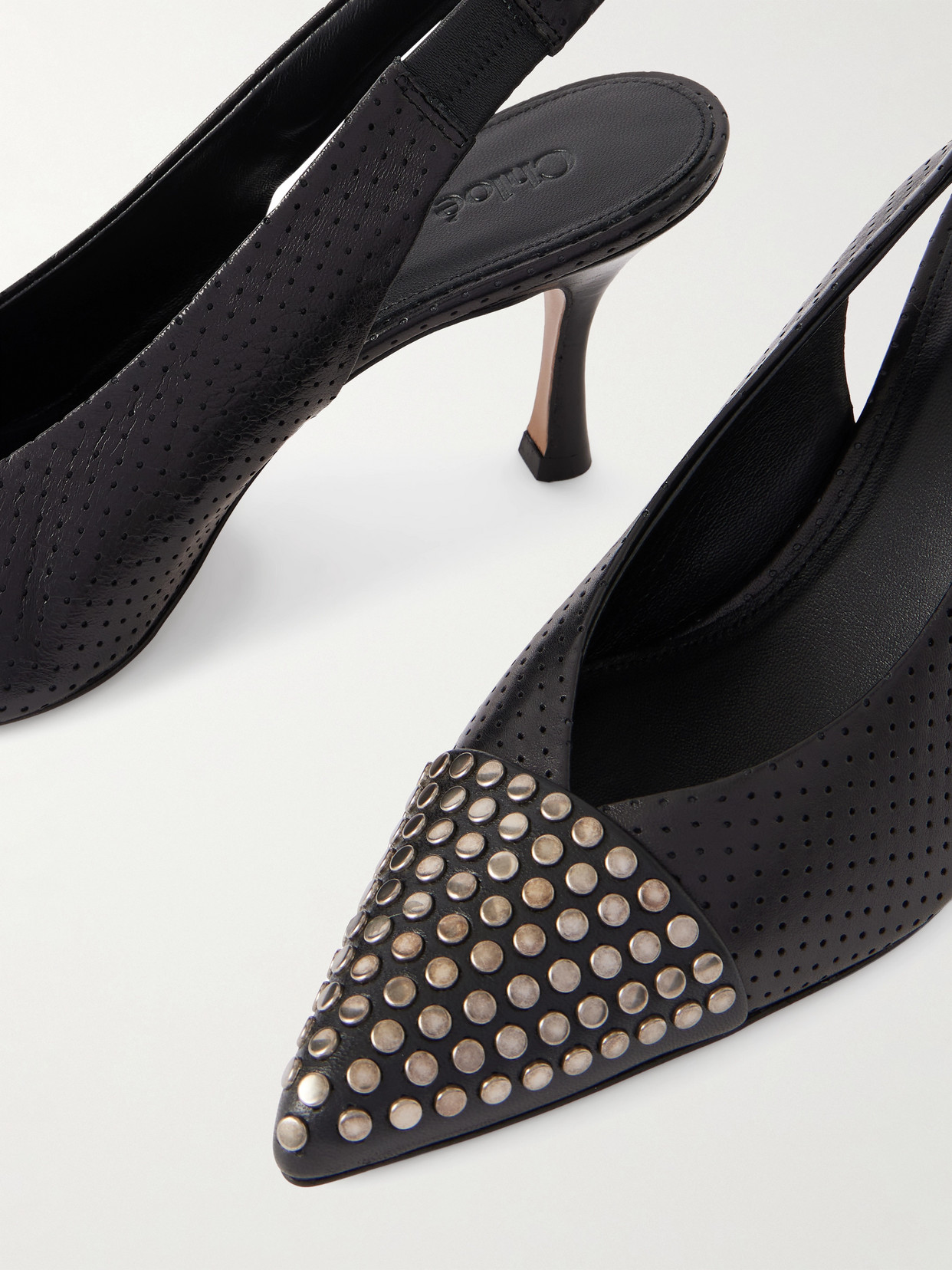 Chloé - Alba Studded Perforated Pumps