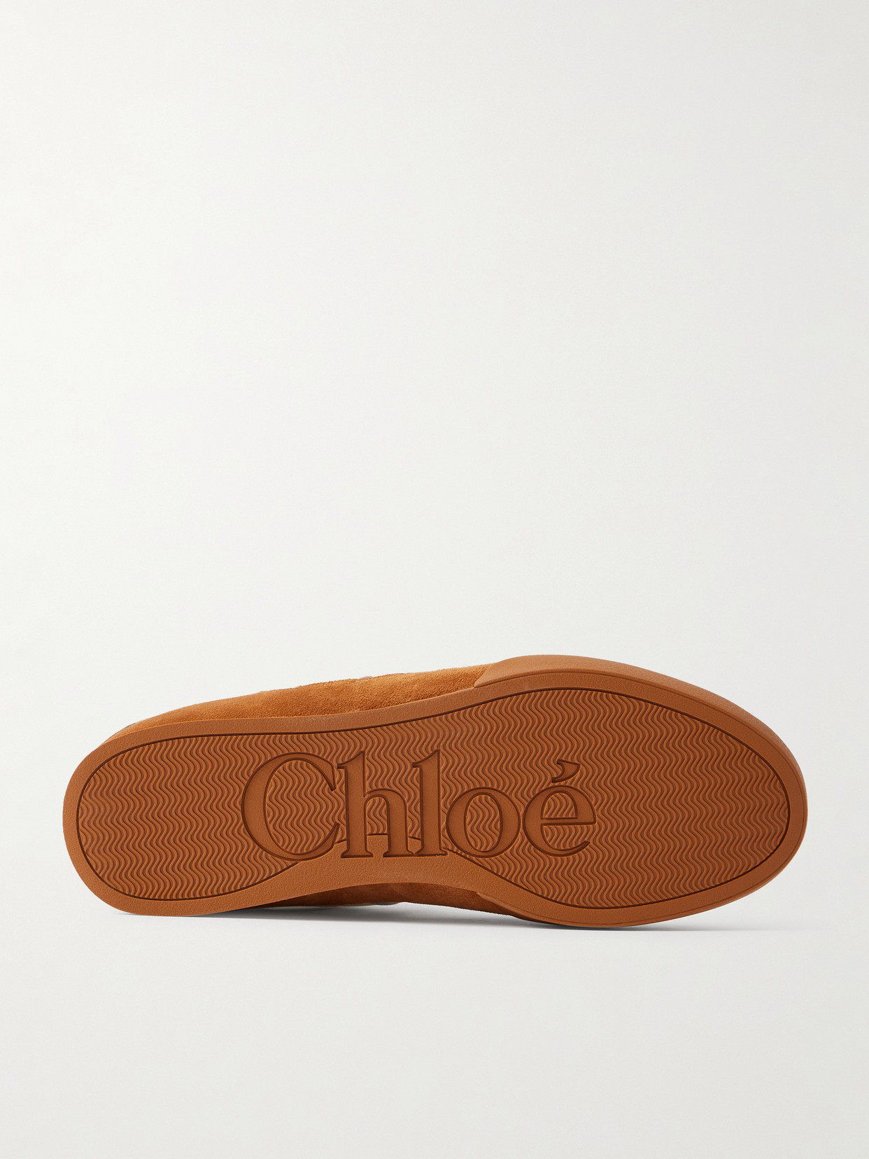 Chloé Kick Leather And Suede-trimmed Mesh Sneakers In Brown