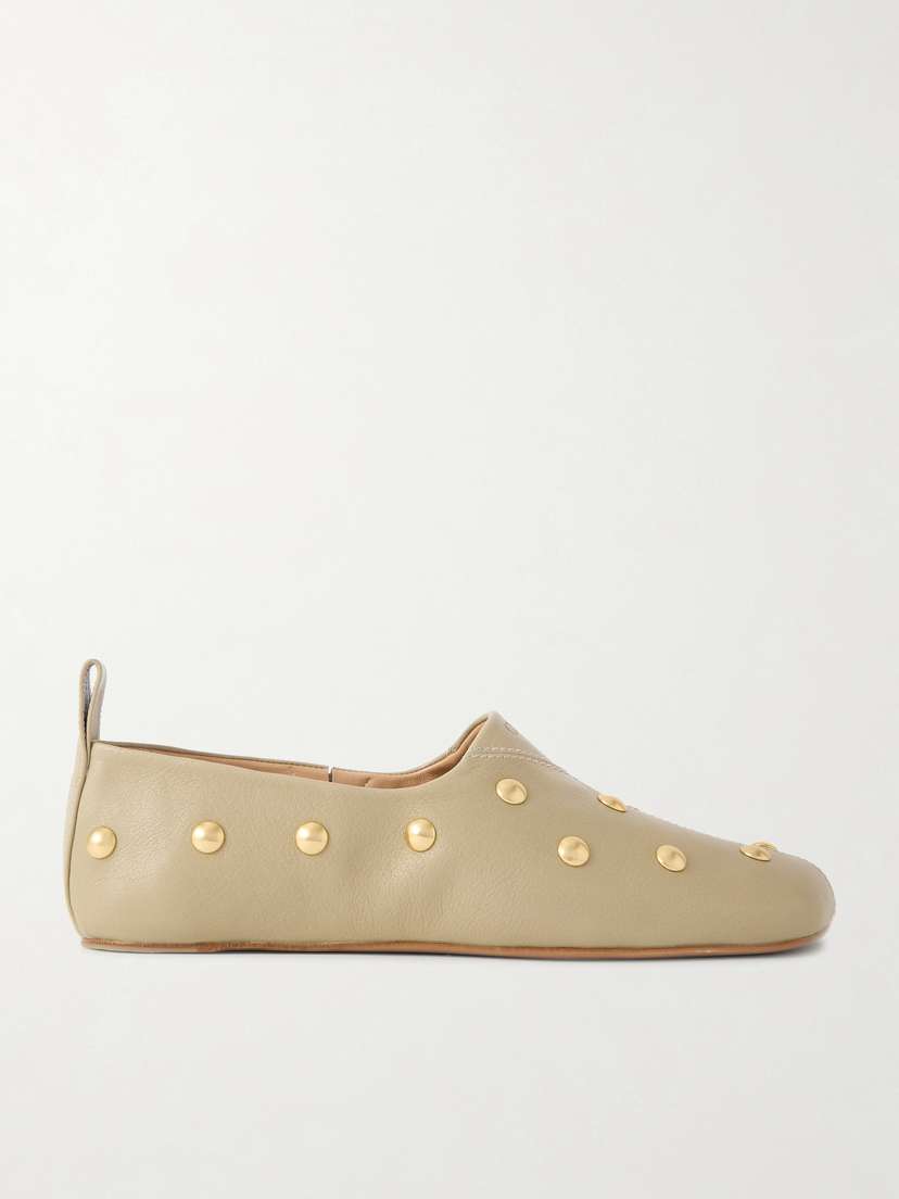 Chloé Rita Embellished Leather Ballet Flats