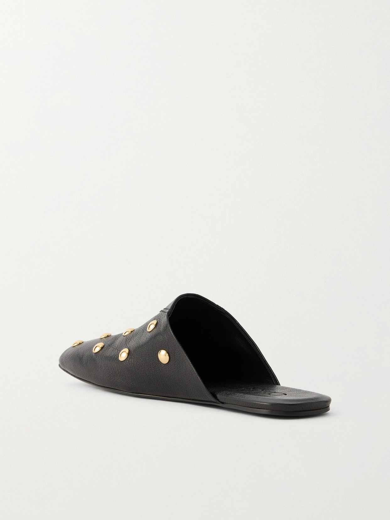 Chloé Studded Textured-leather Mules In Multi