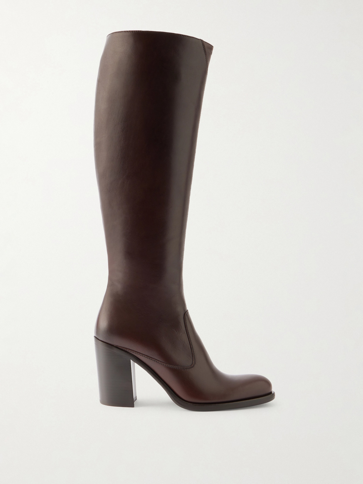 Chloé Phoenix Leather Knee Boots In Brown