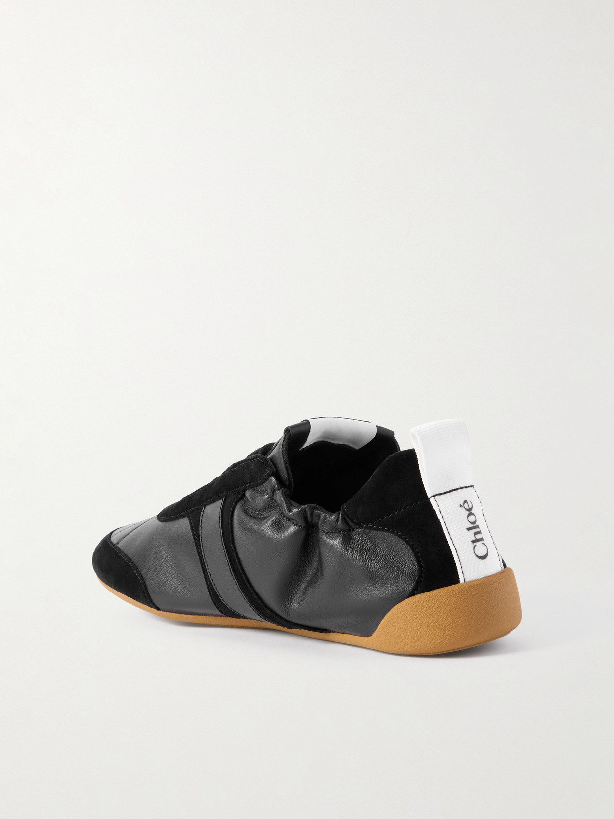 Chloé Kick Suede And Leather Sneakers In Black