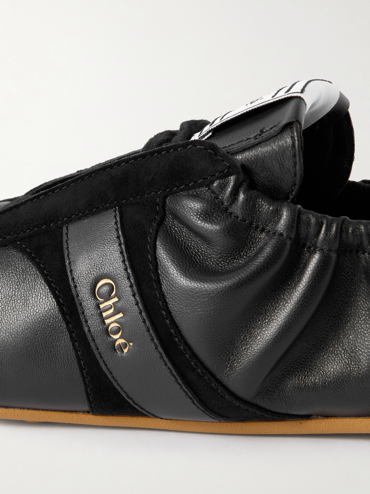 Chloé Kick Suede And Leather Sneakers In Black