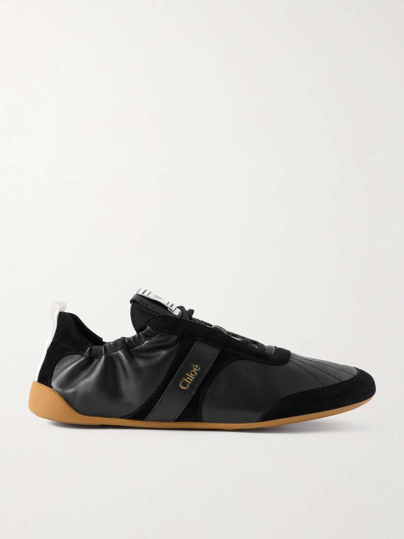 Chloé Kick Suede And Leather Sneakers