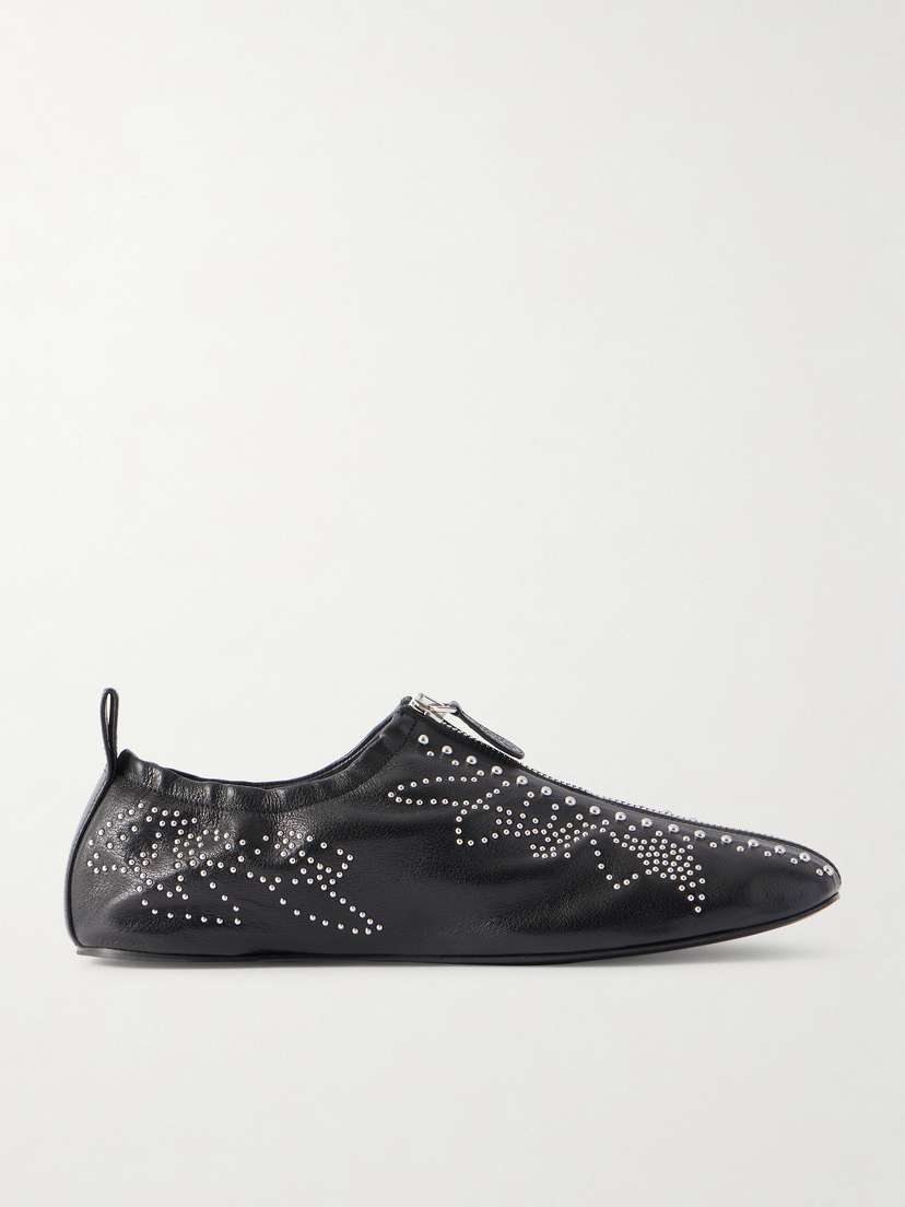 Chloé Susan Studded Leather Flats