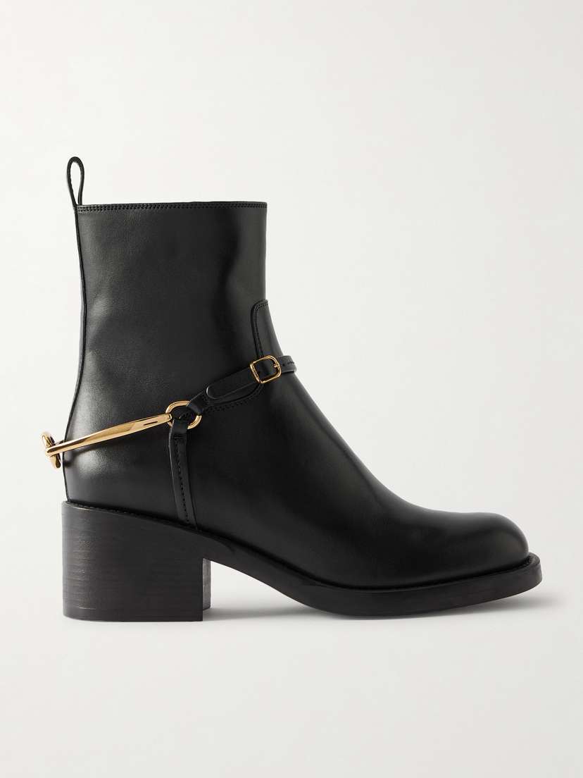 Chloé Dakota Embellished Leather Ankle Boots