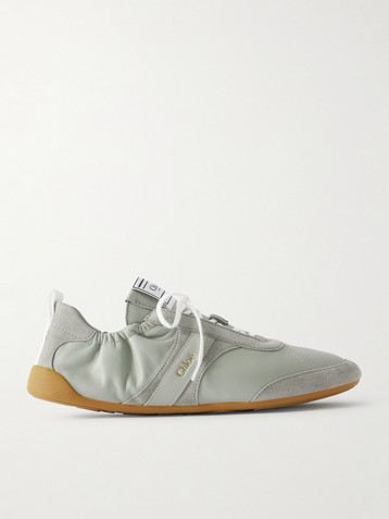 Chloé Kick suede and leather sneakers