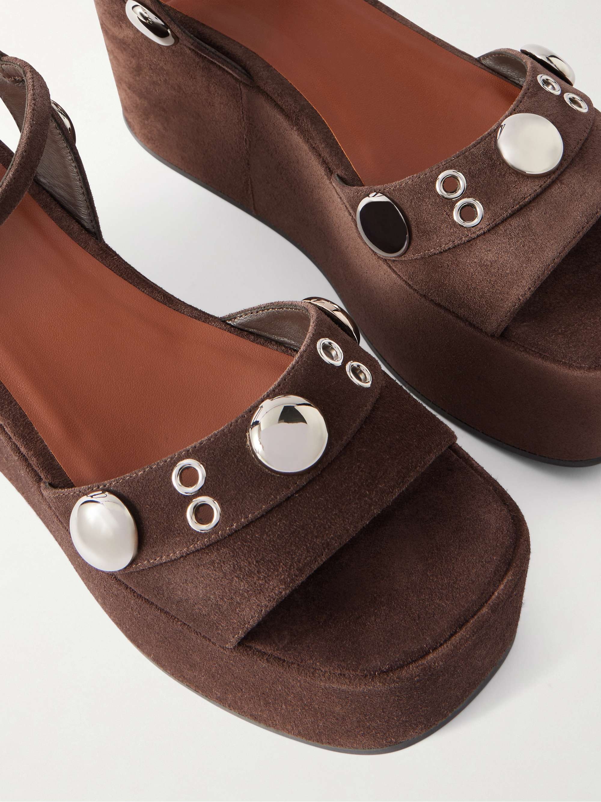 VALENTINO GARAVANI Nellcôte 65 embellished suede platform sandals