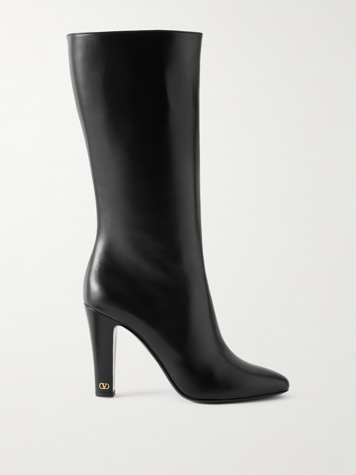 Valentino Garavani Hotty 100 Leather Knee Boots In Black