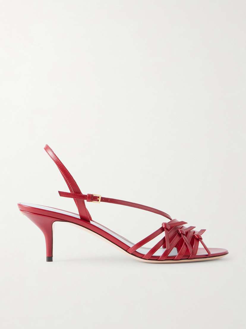 Valentino Garavani Vg Nodine 55 Bow-detailed Leather Slingback Sandals