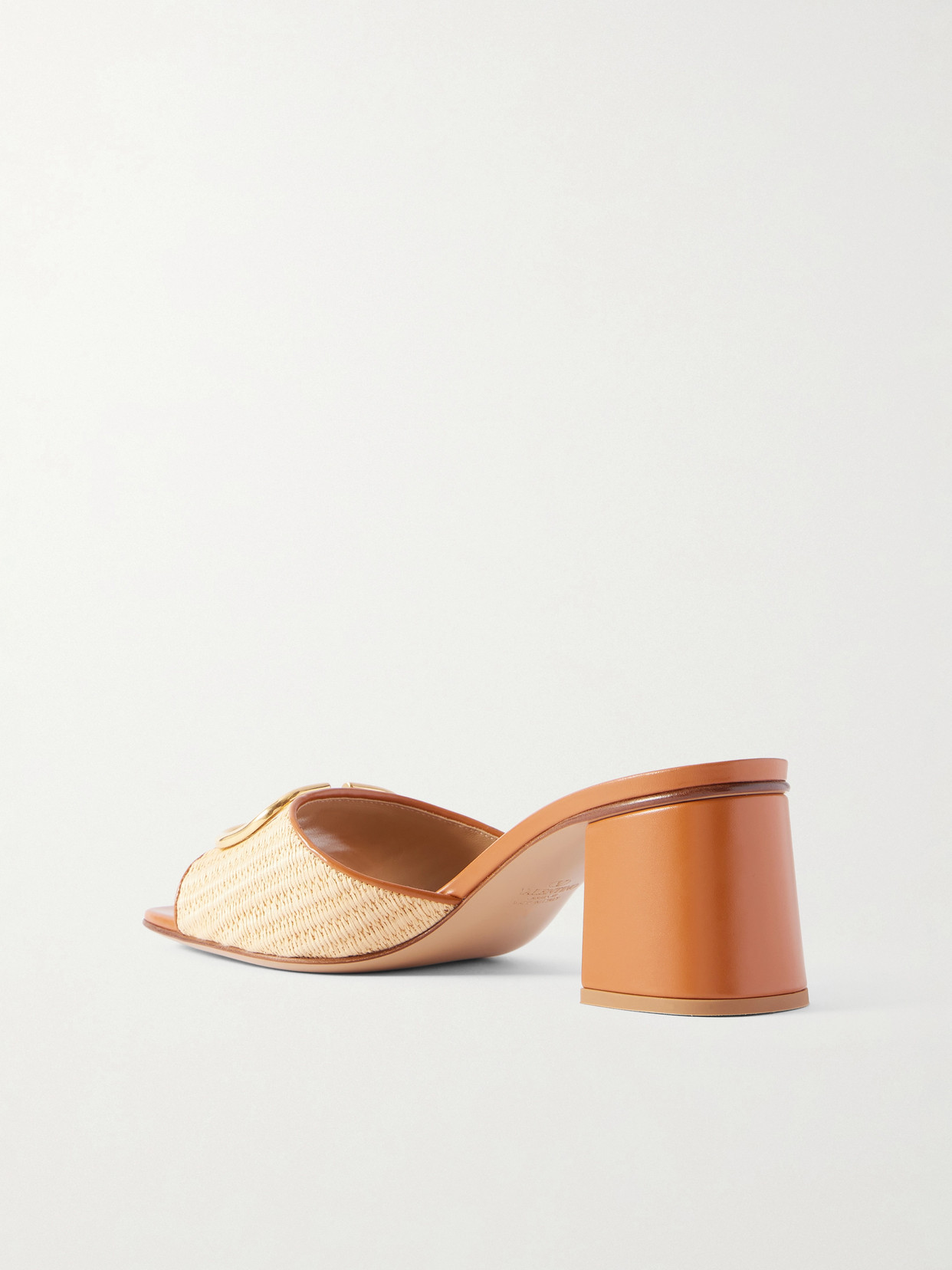 Garavani - Vlogo Leather-Trimmed Raffia Sandals