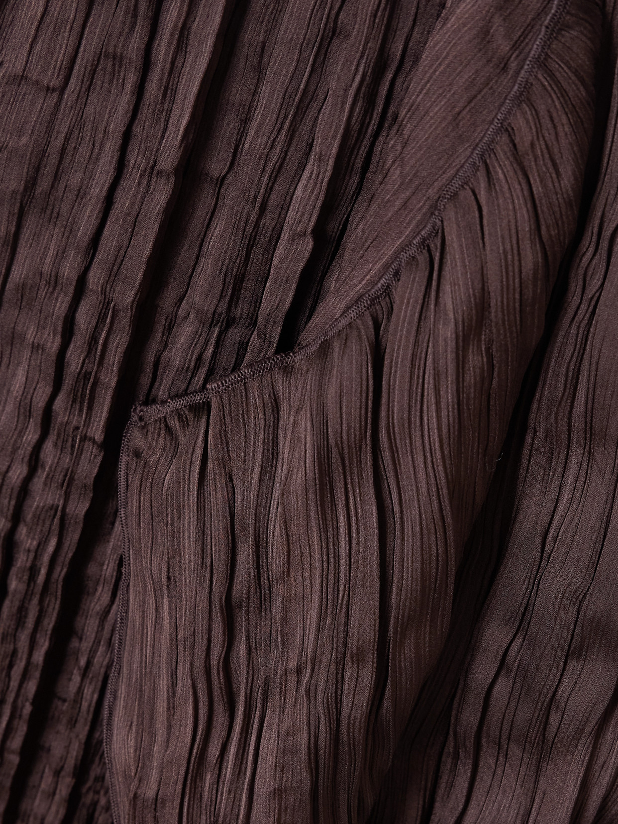 Mai Draped Plissé-Satin Midi