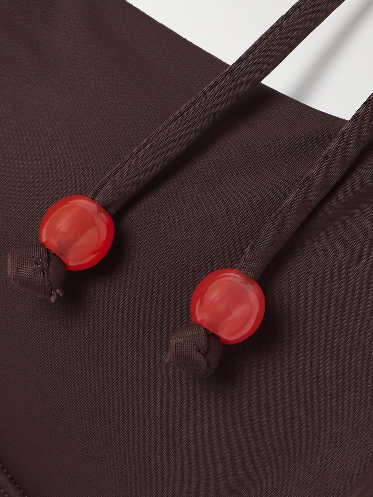 Staud Laird Embellished Bikini Top In Brown