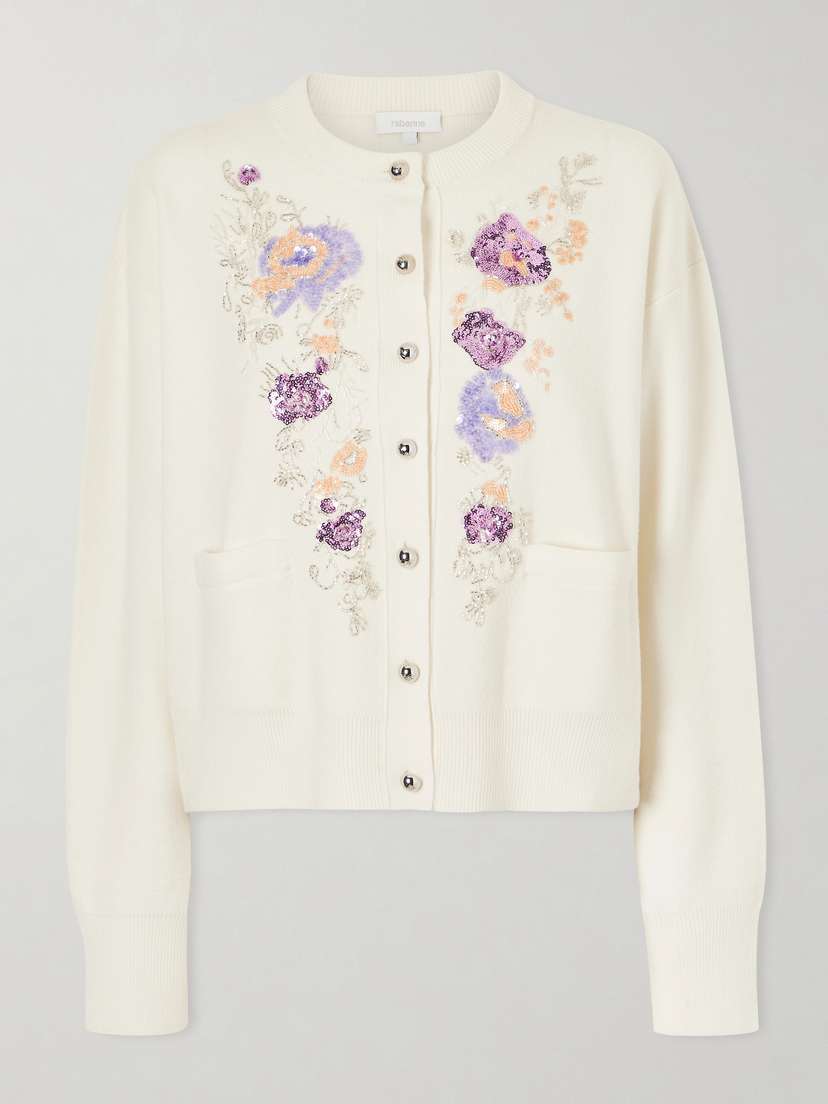 Rabanne Embellished Wool And Cashmere-blend Cardigan