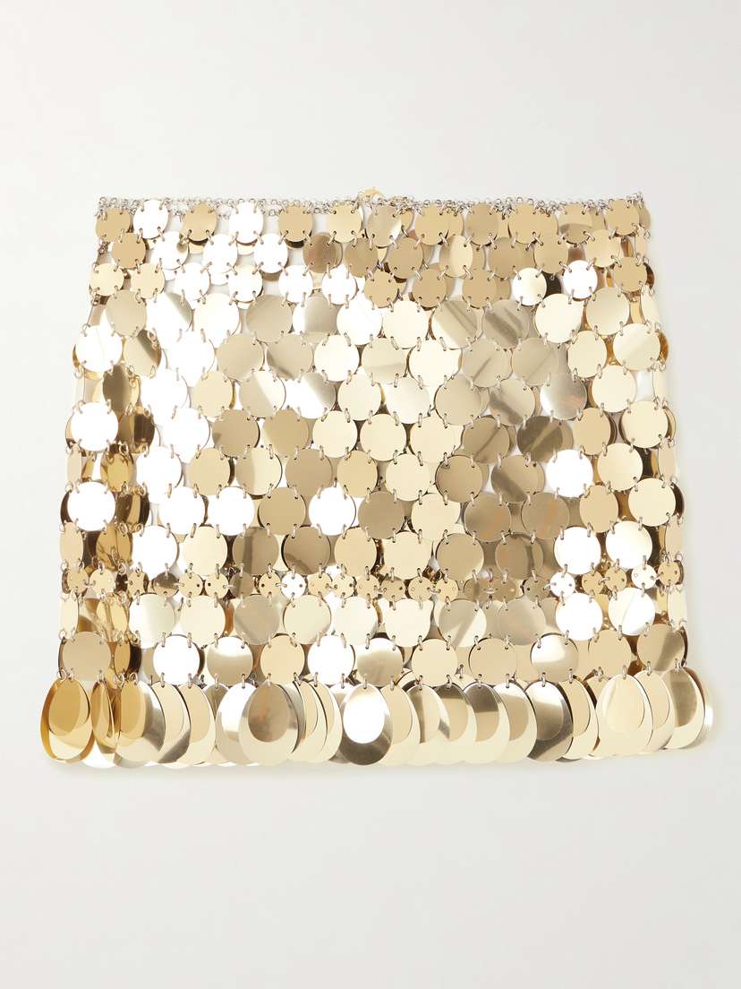 Rabanne Paillette-embellished Chainmail Mini Skirt