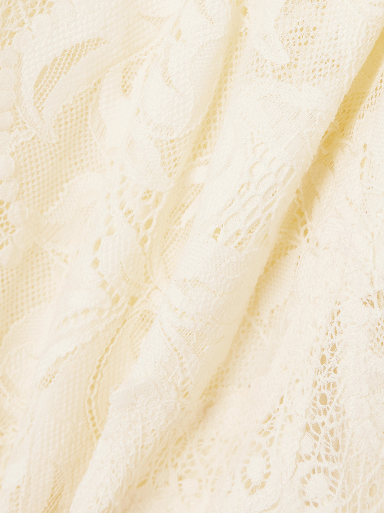 Draped Stretch-Lace Top