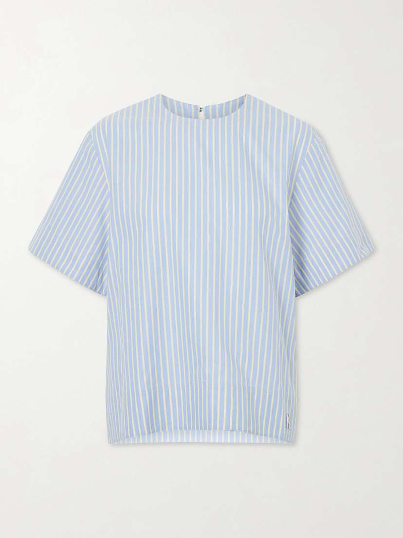 Rabanne Striped Cotton-poplin T-shirt